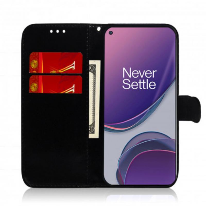 Flip Cover OnePlus 8T Spejlcover I Imiteret Læder