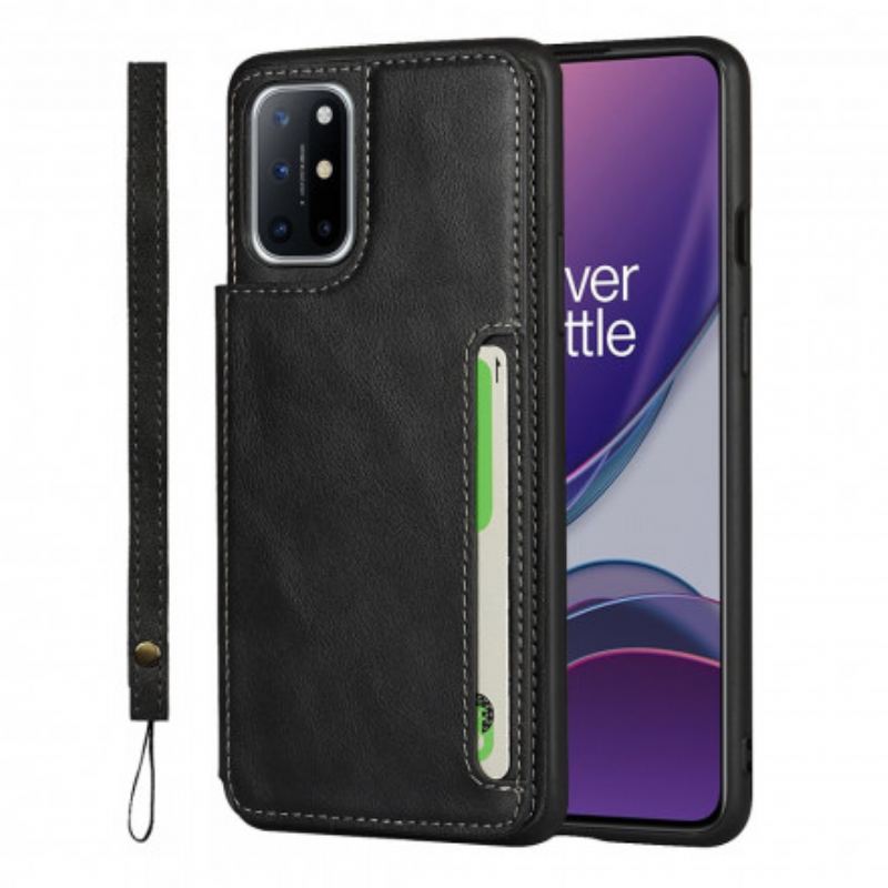 Mobilcover OnePlus 8T Kortholderstativ Og Snor