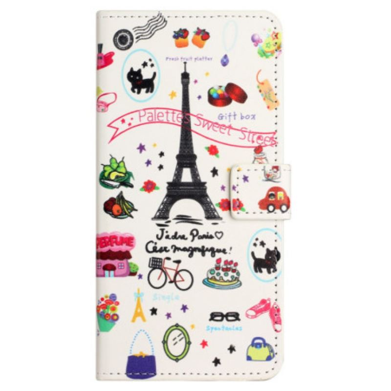 Læder Cover Honor 200 Lite Telefon Etui Jeg Elsker Paris