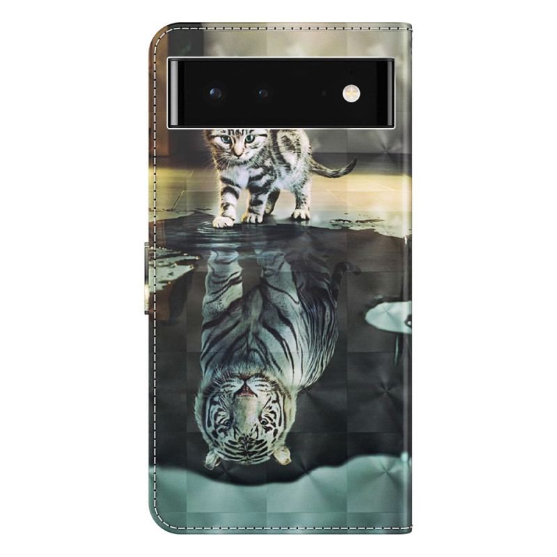 Flip Cover Google Pixel 7 Pro Med Snor Strappy Kitten Dream