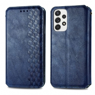 Cover Samsung Galaxy A13 Flip Cover Lædereffekt 3d-mønster