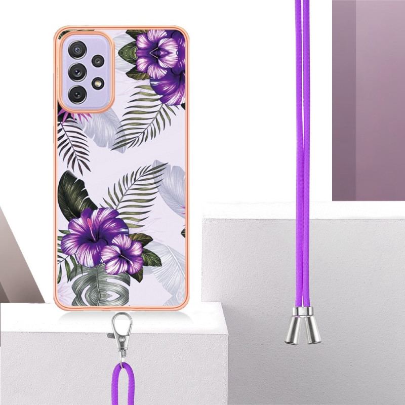 Cover Samsung Galaxy A13 Med Snor Med Blomstersnor