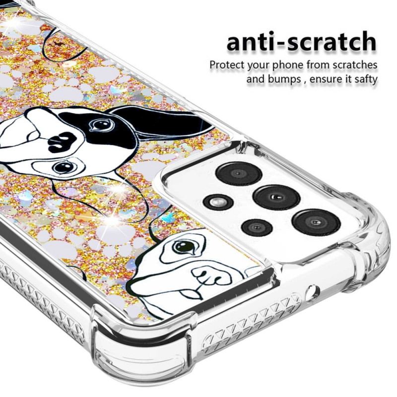 Cover Samsung Galaxy A13 Mr Hunde Pailletter