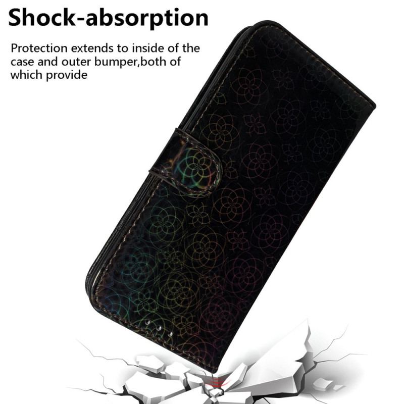 Flip Cover Samsung Galaxy A13 Med Snor Strappy Psykedeliske Blomster