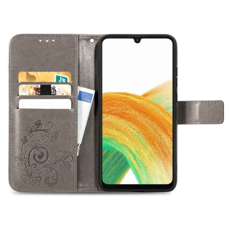 Læder Cover Samsung Galaxy A13 Abstrakte Blomster