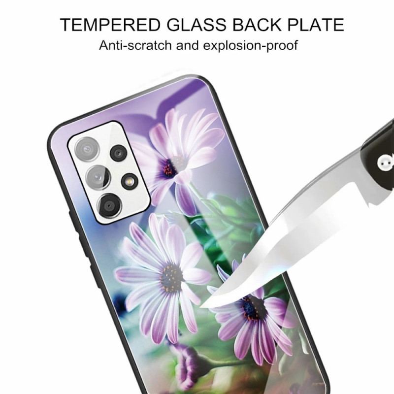 Mobilcover Samsung Galaxy A13 Hærdet Glas Blomster