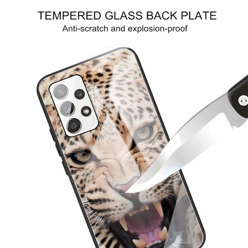 Mobilcover Samsung Galaxy A13 Leopard Hærdet Glas