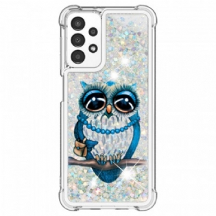 Mobilcover Samsung Galaxy A13 Miss Owl Pailletter