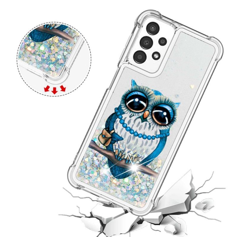 Mobilcover Samsung Galaxy A13 Miss Owl Pailletter