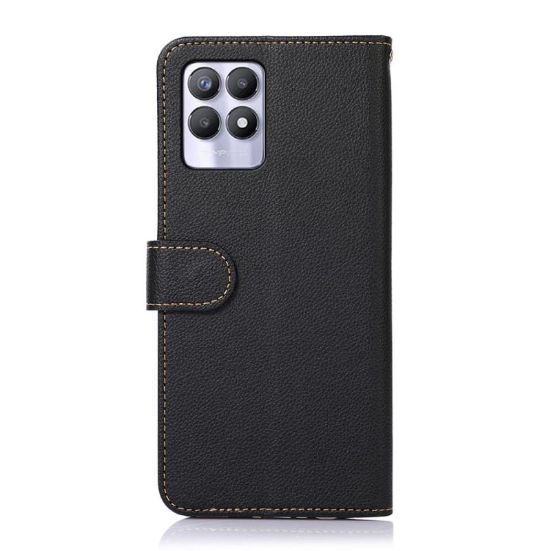 Flip Cover Realme 8i Lychee Style Rfid Khazneh