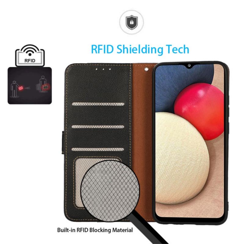 Flip Cover Realme 8i Lychee Style Rfid Khazneh