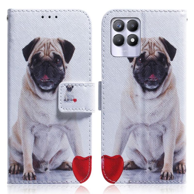 Flip Cover Realme 8i Mops Hund