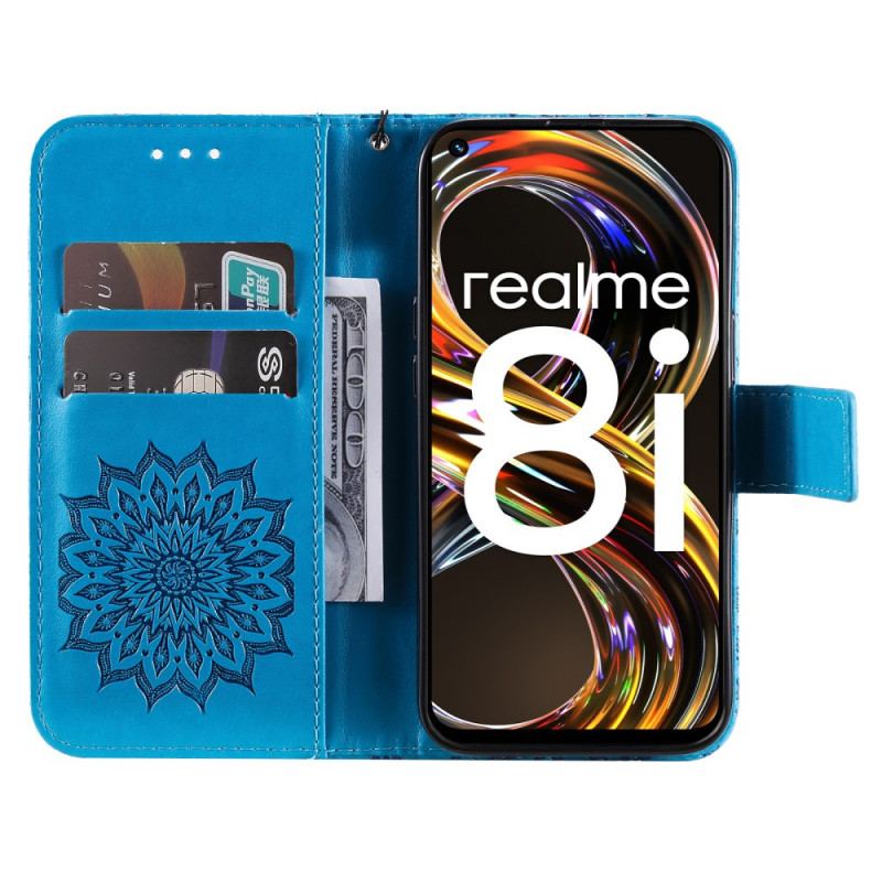 Flip Cover Realme 8i Solblomst