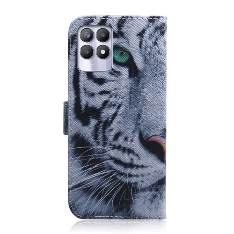 Flip Cover Realme 8i Tiger Ansigt