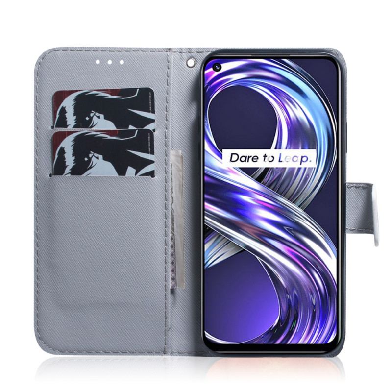 Flip Cover Realme 8i Tiger Ansigt