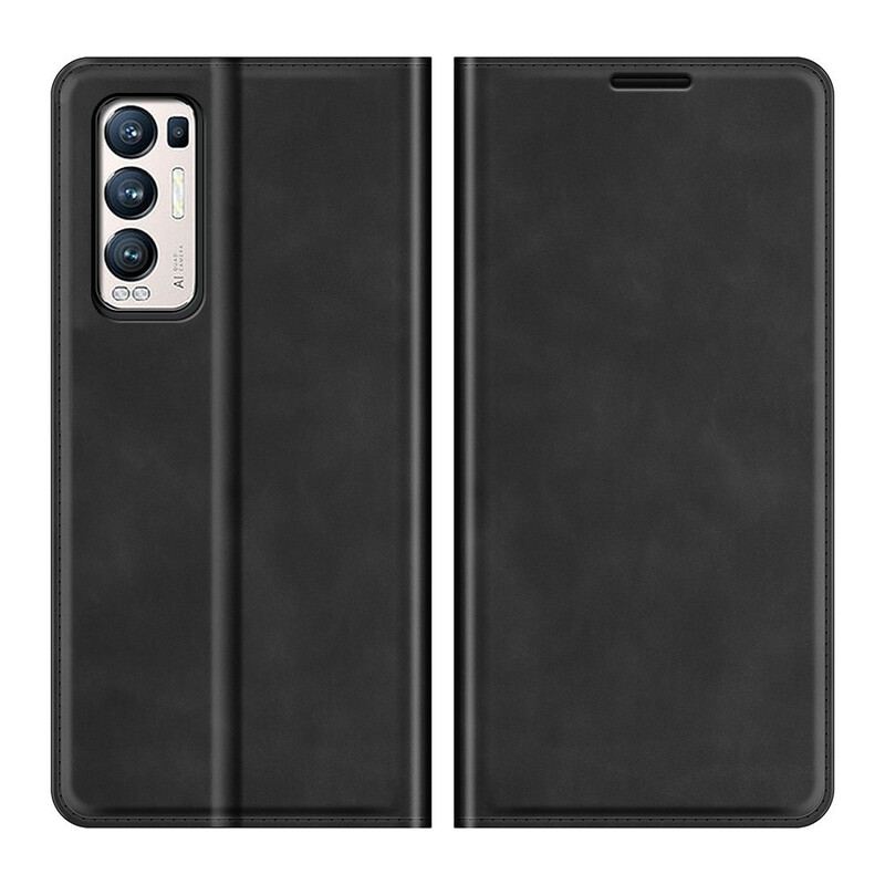 Cover Oppo Find X3 Neo Flip Cover Silky Touch Lædereffekt