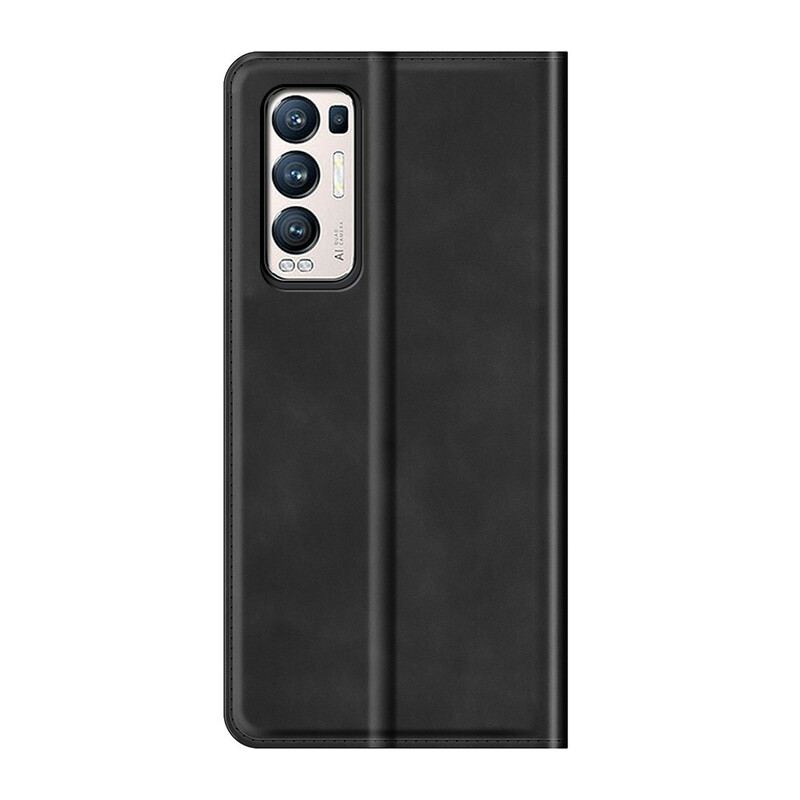 Cover Oppo Find X3 Neo Flip Cover Silky Touch Lædereffekt