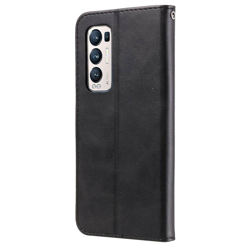 Flip Cover Oppo Find X3 Neo Vintage Møntpung