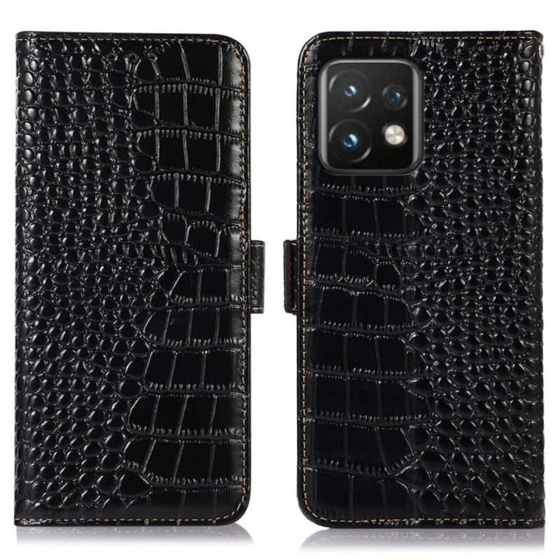 Flip Cover Motorola Edge 40 Pro Crocodile Style Rfid