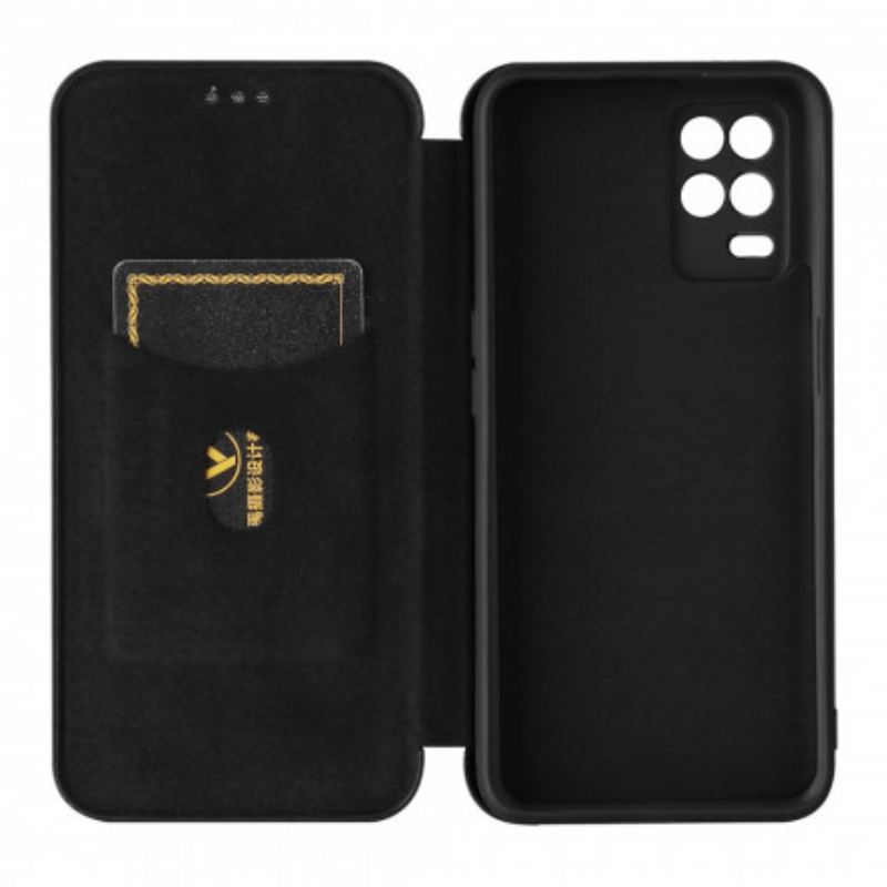 Cover Realme 8 5G Flip Cover Farvet Carbon Silikone