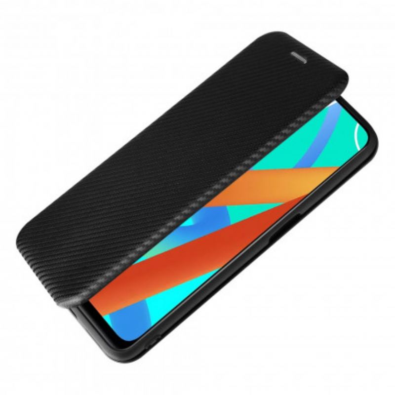 Cover Realme 8 5G Flip Cover Farvet Carbon Silikone