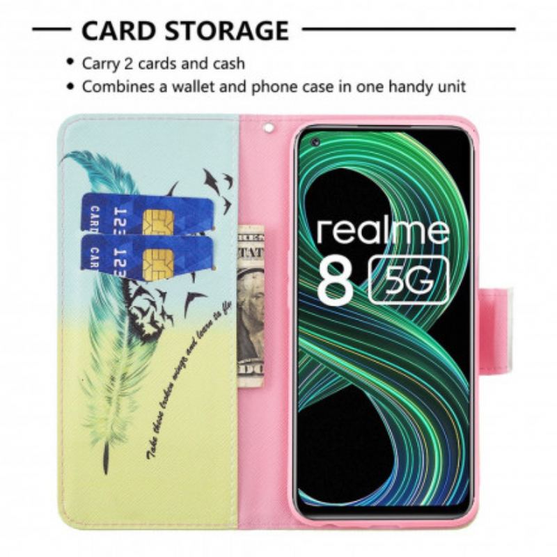 Flip Cover Realme 8 5G Lære At Flyve