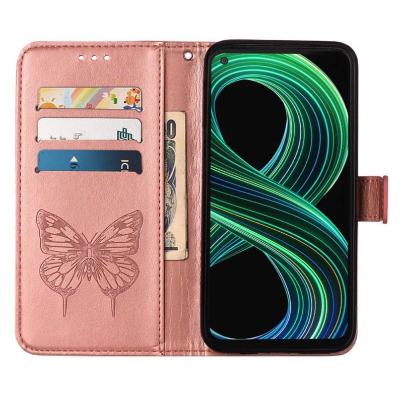 Flip Cover Realme 8 5G Sommerfugle Design