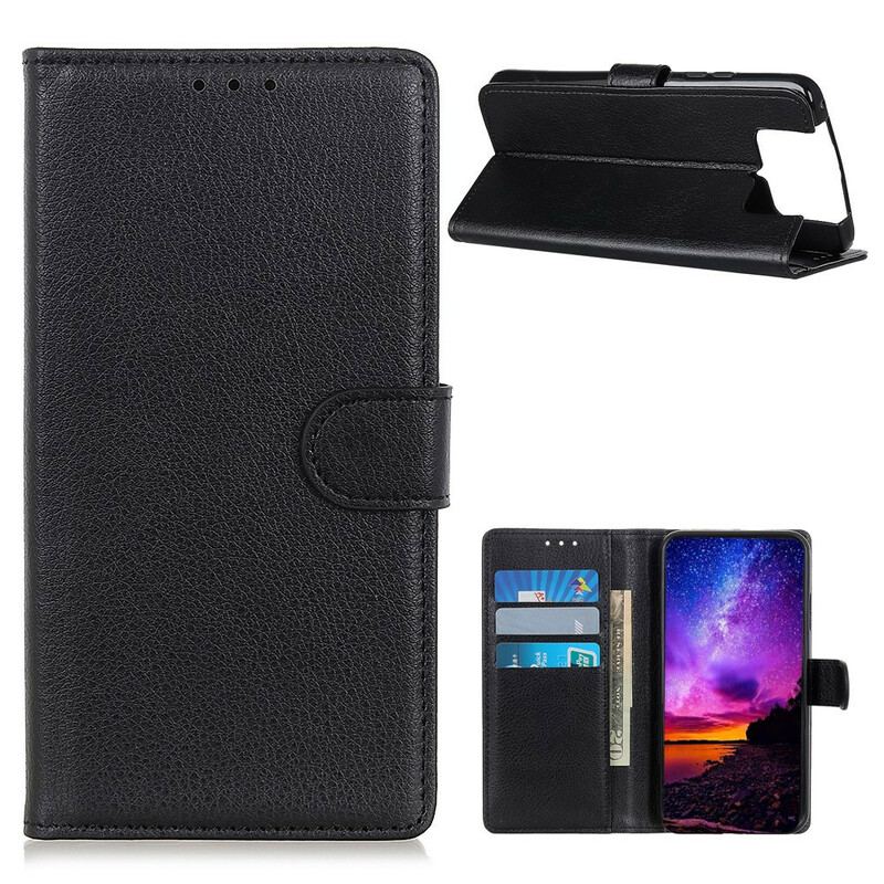 Flip Cover Asus Zenfone 7 / 7 Pro Litchi Tekstur