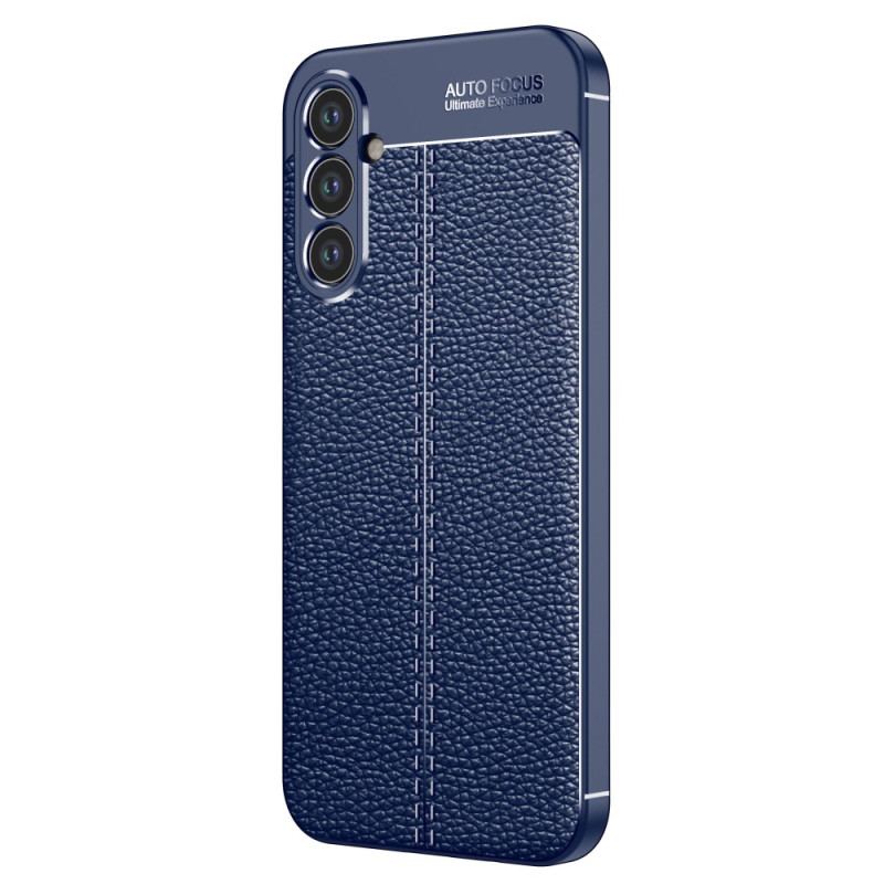 Cover Samsung Galaxy A34 5G Dobbelt Linje Litchi Læder Effekt