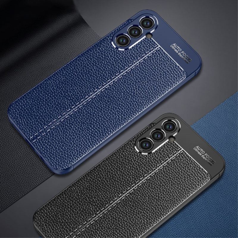 Cover Samsung Galaxy A34 5G Dobbelt Linje Litchi Læder Effekt