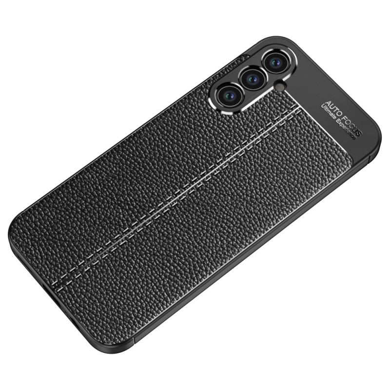 Cover Samsung Galaxy A34 5G Dobbelt Linje Litchi Læder Effekt