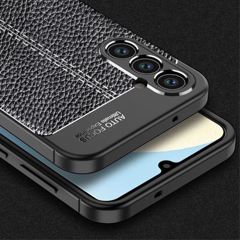 Cover Samsung Galaxy A34 5G Dobbelt Linje Litchi Læder Effekt