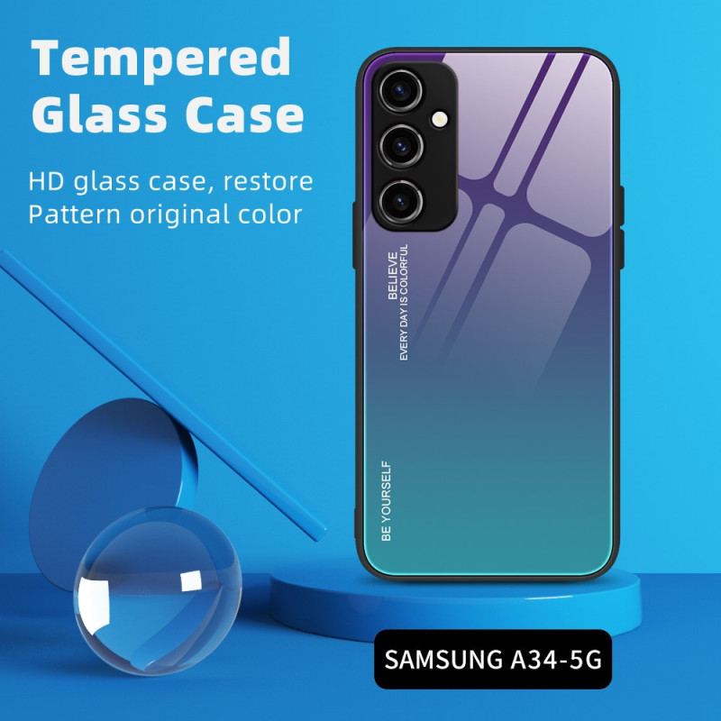 Cover Samsung Galaxy A34 5G Hærdet Glas Vær Dig Selv