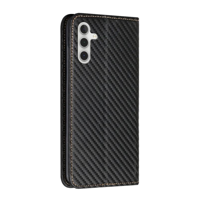 Cover Samsung Galaxy A34 5G Med Snor Flip Cover Strappy Carbon Fiber Style