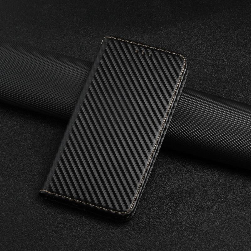 Cover Samsung Galaxy A34 5G Med Snor Flip Cover Strappy Carbon Fiber Style