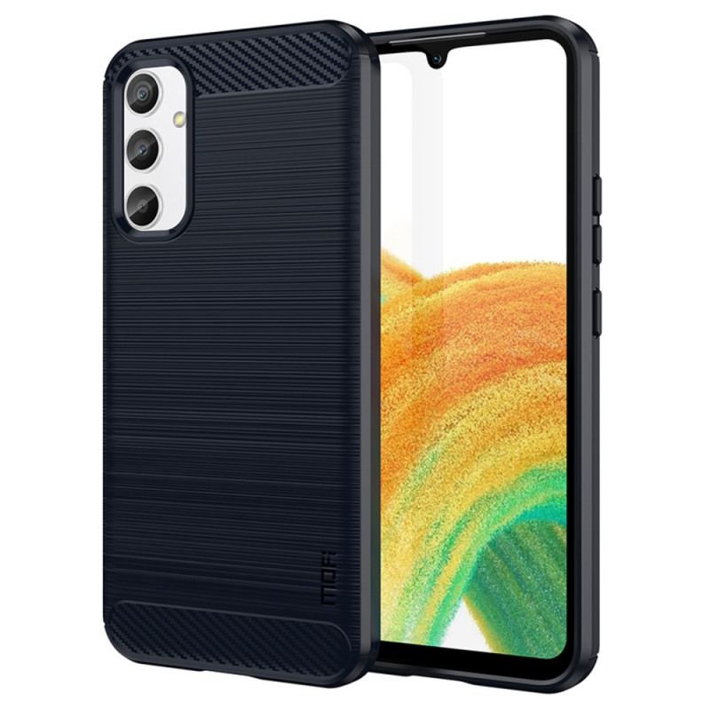 Cover Samsung Galaxy A34 5G Mofi Børstet Kulfiber