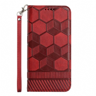 Flip Cover Samsung Galaxy A34 5G Fodboldbold Mønster