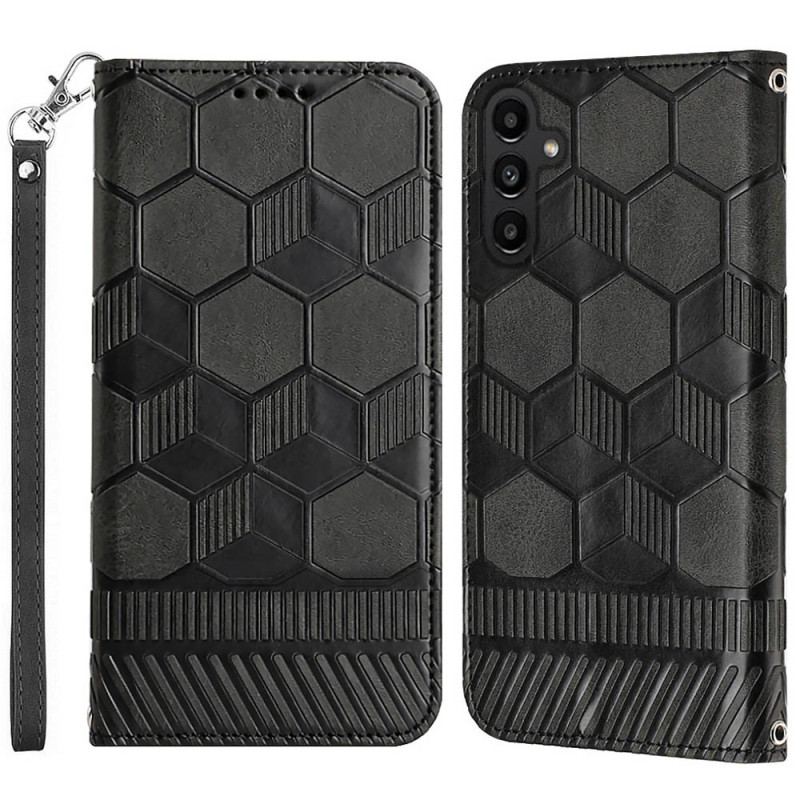 Flip Cover Samsung Galaxy A34 5G Fodboldbold Mønster