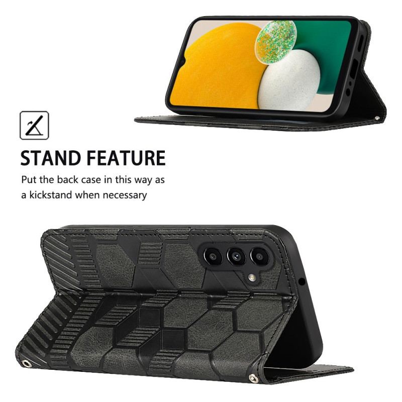 Flip Cover Samsung Galaxy A34 5G Fodboldbold Mønster