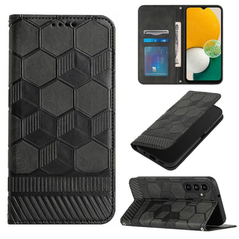 Flip Cover Samsung Galaxy A34 5G Fodboldbold Mønster