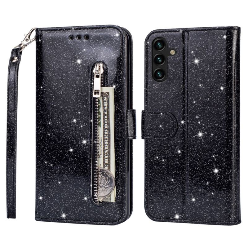 Flip Cover Samsung Galaxy A34 5G Glitter Møntpung