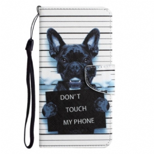 Flip Cover Samsung Galaxy A34 5G Med Snor Hund Rør Ikke Med Snor