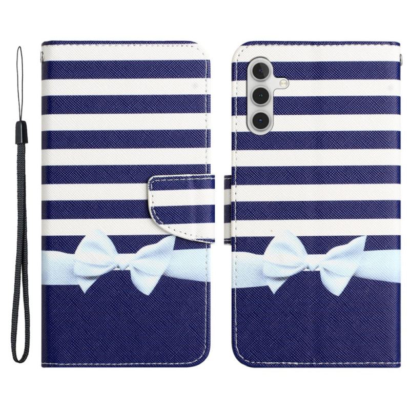 Flip Cover Samsung Galaxy A34 5G Med Snor Navy Rem