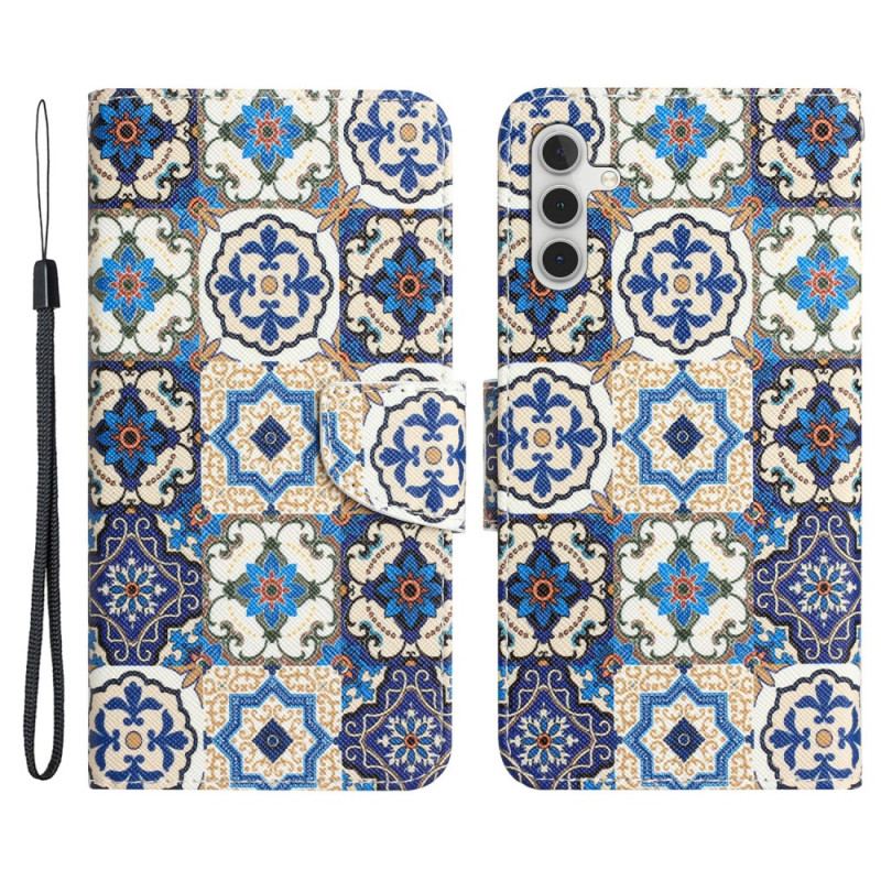 Flip Cover Samsung Galaxy A34 5G Med Snor Strappy Patchwork