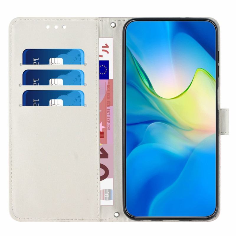 Flip Cover Samsung Galaxy A34 5G Med Snor Strip Marmor