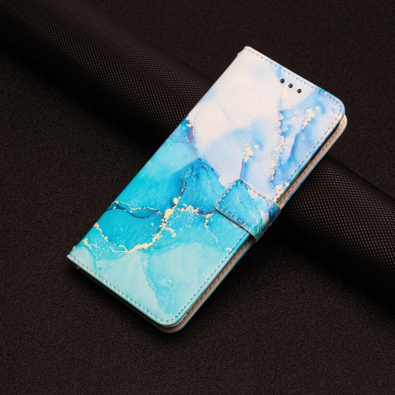 Flip Cover Samsung Galaxy A34 5G Med Snor Strip Marmor