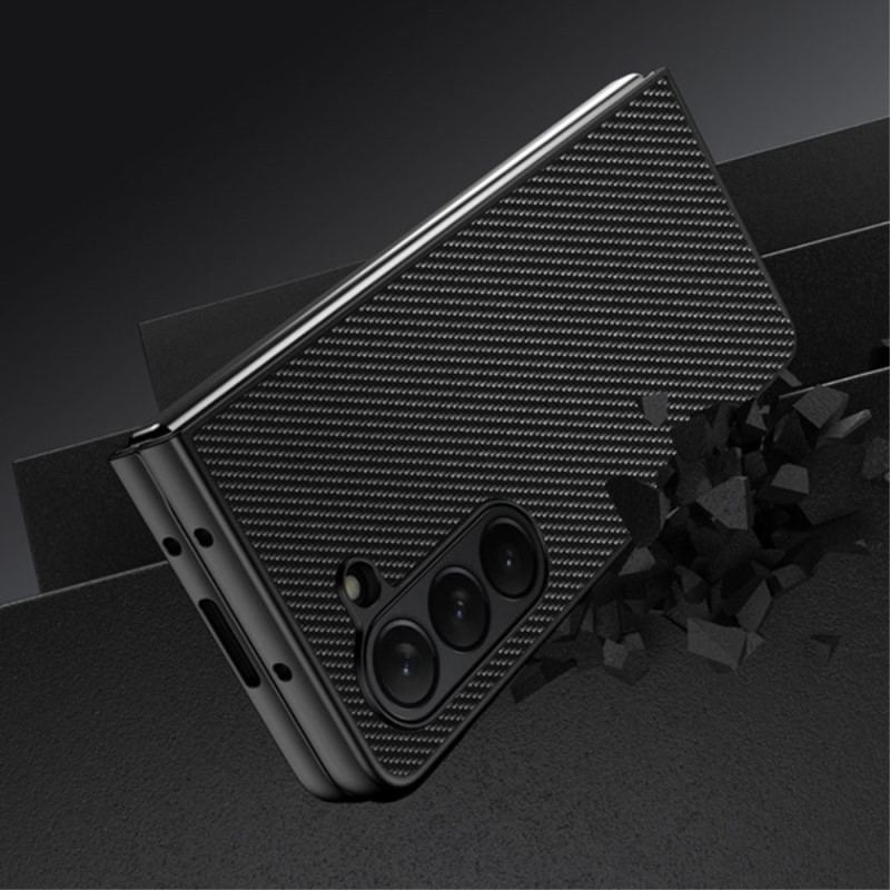 Cover Samsung Galaxy Z Fold 5 Carbon Fiber Og Microfiber Line