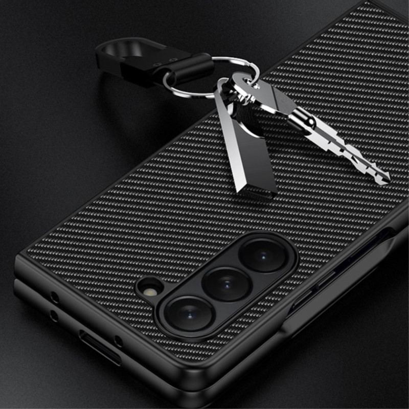 Cover Samsung Galaxy Z Fold 5 Carbon Fiber Og Microfiber Line