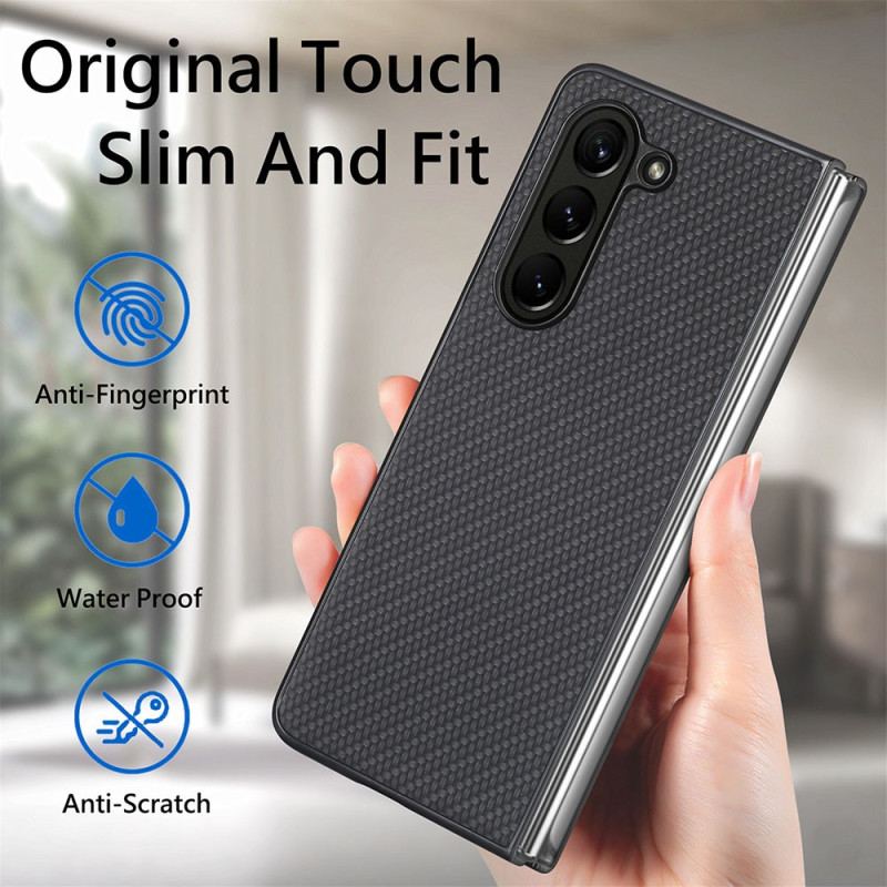 Cover Samsung Galaxy Z Fold 5 Klassisk Kulfiber