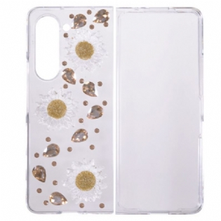 Cover Samsung Galaxy Z Fold 5 Telefon Etui Daisy Charms